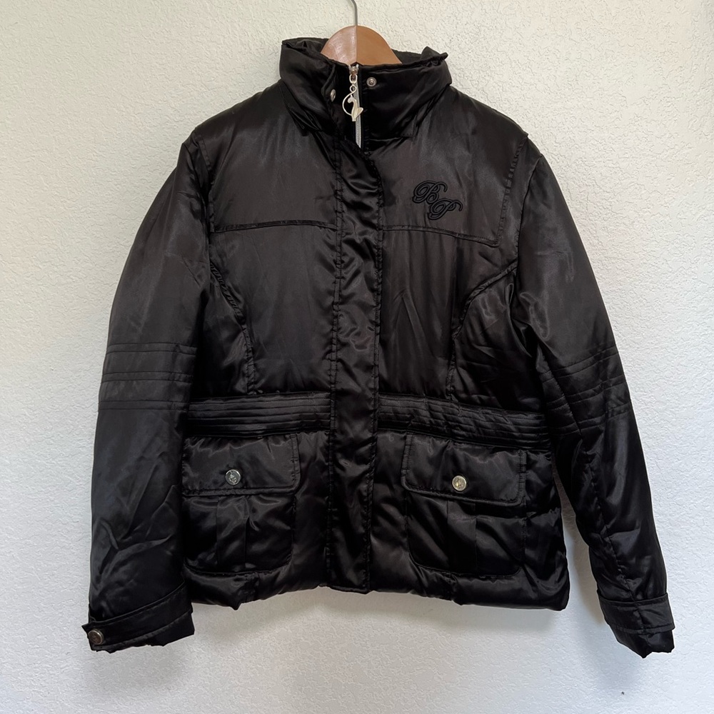 *Baby Phat Black Hooded Puffer Jacket Size XL